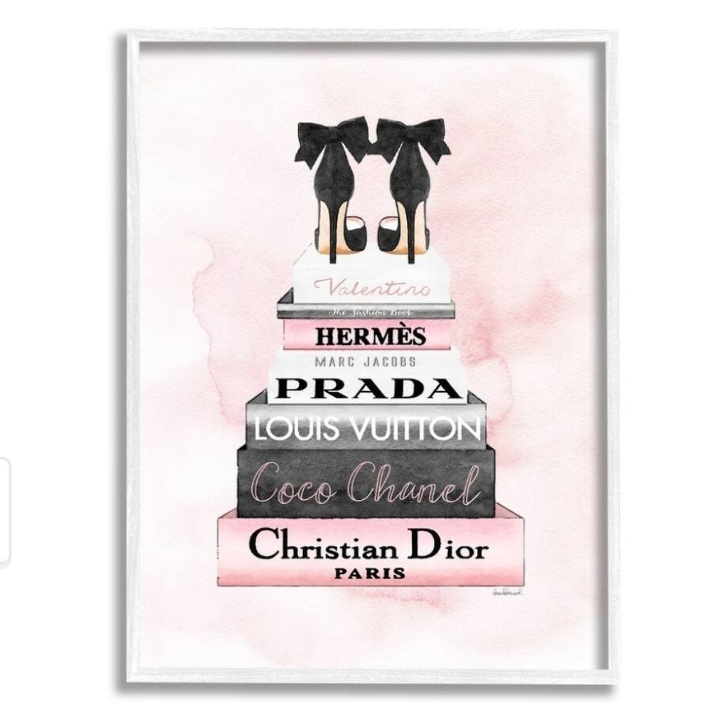 Amanda Greenwood Glam Fashion Design Framed Canvas Wall Decor